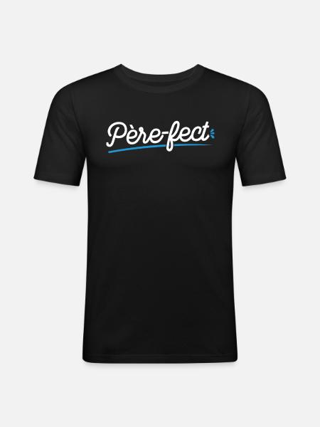 Je Suis Père-fect - T-shirt près du corps Homme - noir