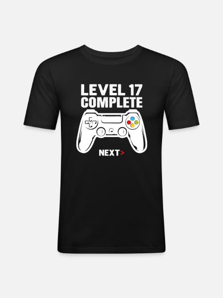 Level 17 Full - Men's Slim Fit T-Shirt - black