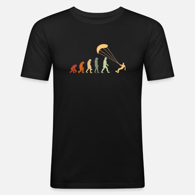 Evolution des Drachens - Männer Slim Fit T-Shirt - Schwarz