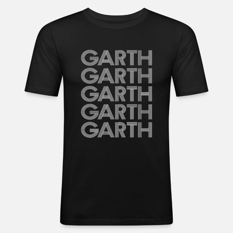 Garth - Männer Slim Fit T-Shirt - Schwarz