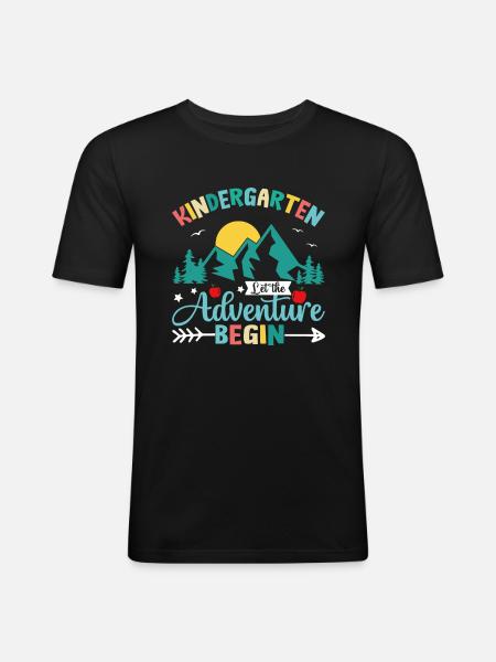Kindergarten Das Abenteuer beginnt - Männer Slim Fit T-Shirt - Schwarz
