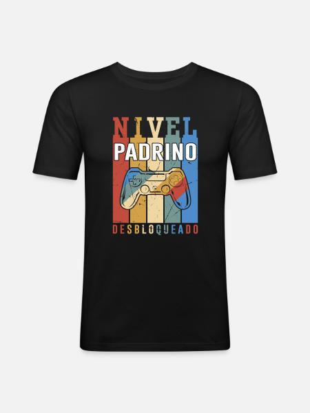 Niveau Parrain Débloqué - T-shirt près du corps Homme - noir