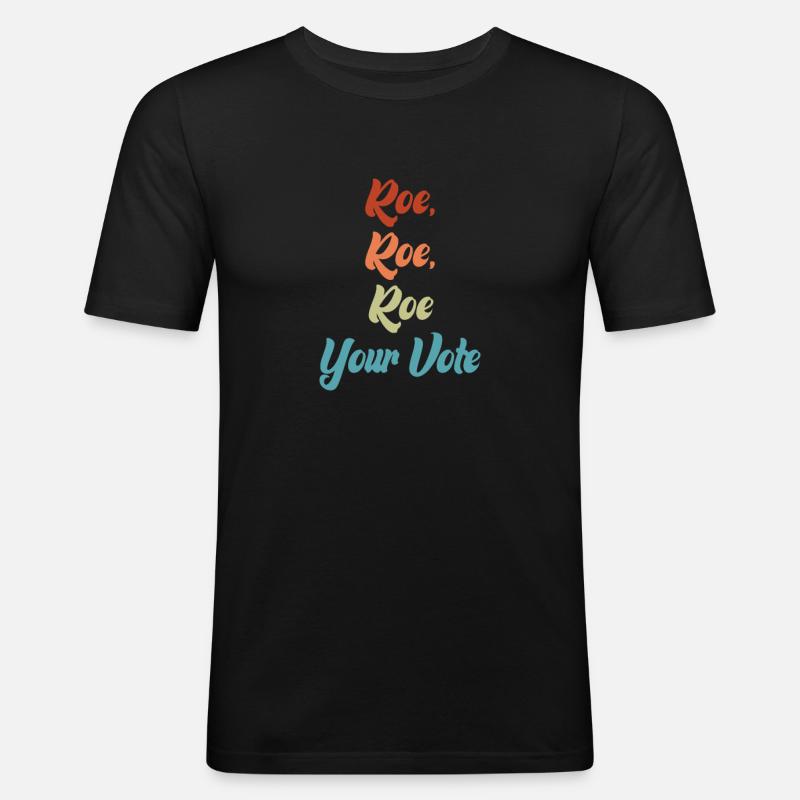 Roe deine Stimme - Männer Slim Fit T-Shirt - Schwarz