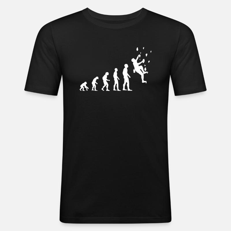 Climber Evolution Salle d’escalade - T-shirt près du corps Homme - noir