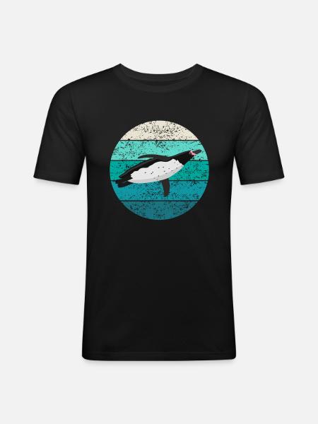 Penguin Seabird Seabird Retro Gift - Men's Slim Fit T-Shirt - black
