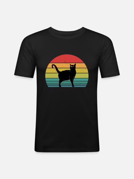 Cat lovers - Men's Slim Fit T-Shirt - black