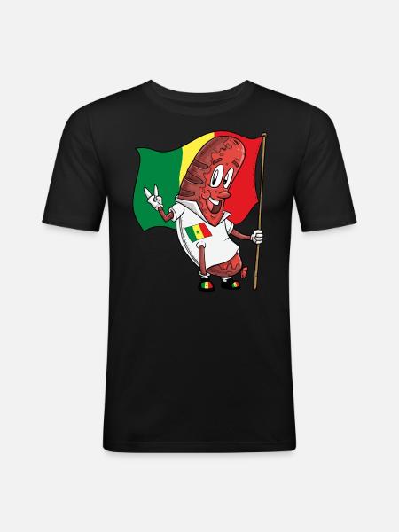 Senegalese Pork Bratwurst - Men's Slim Fit T-Shirt - black