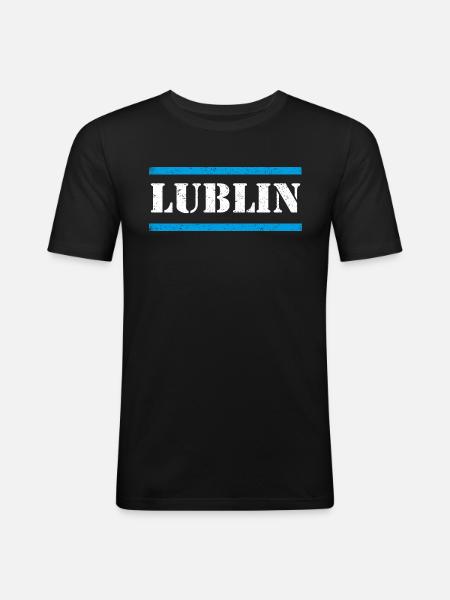 Lublin - T-shirt près du corps Homme - noir