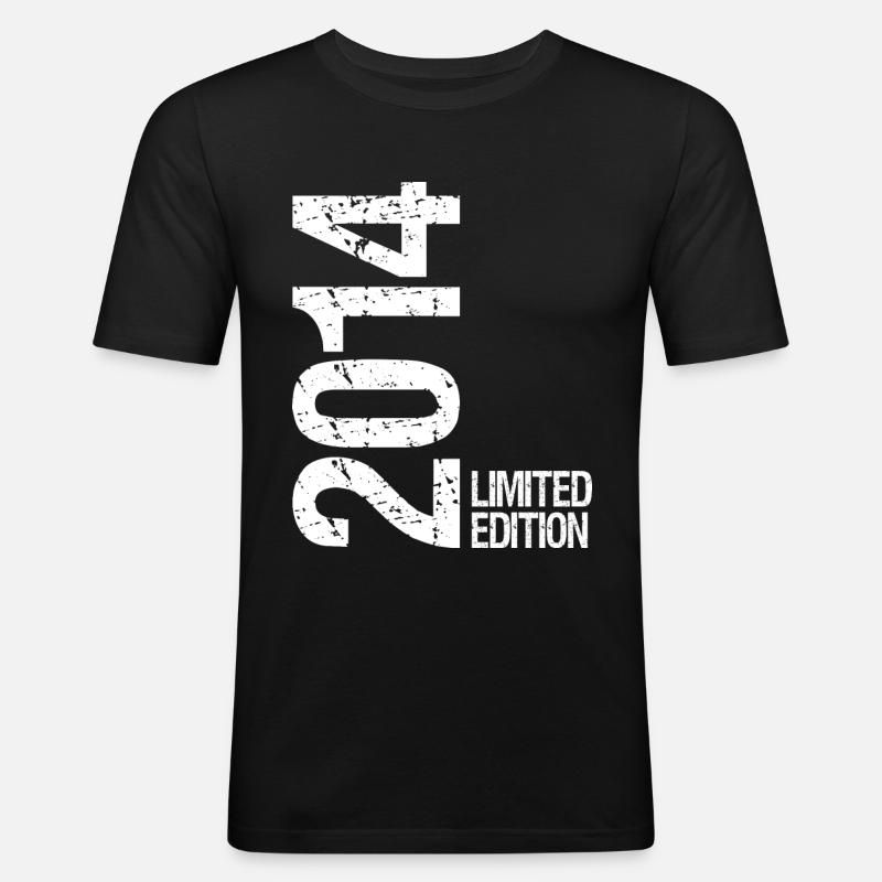 2014 limited edition - Männer Slim Fit T-Shirt - Schwarz