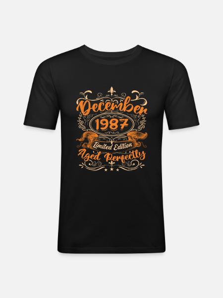 December 1987 | Limited Edition - Men's Slim Fit T-Shirt - black