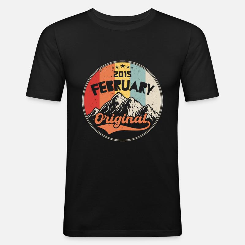2015 - Geschenk geboren 2015 - Männer Slim Fit T-Shirt - Schwarz