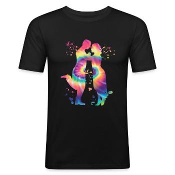 Argentine Tango Dancing Milonga Vals - Men's Slim Fit T-Shirt - black - Front - Nik (191cm)