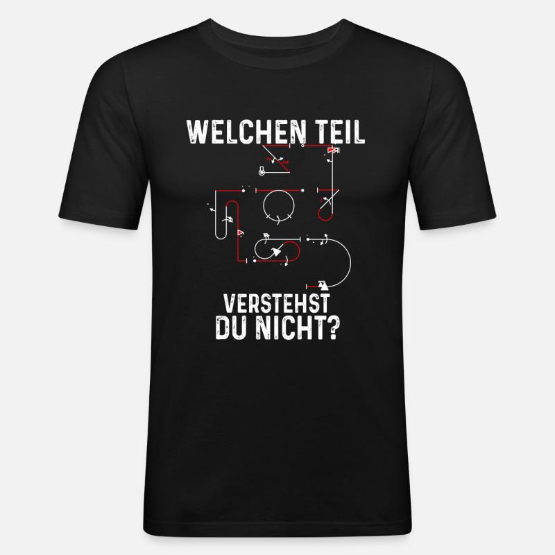 Kunstflug Aresti Figuren Rc Pilot - Männer Slim Fit T-Shirt - Schwarz