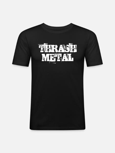 Thrash-Metal-Logo-Design - Männer Slim Fit T-Shirt - Schwarz