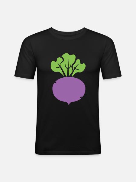 navet - T-shirt près du corps Homme - noir
