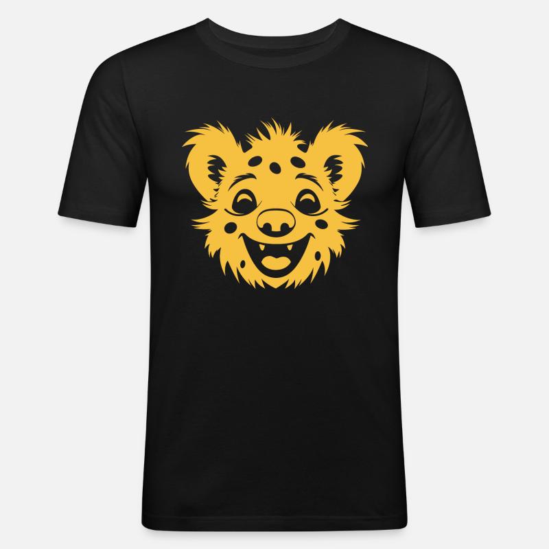Hyäne - Männer Slim Fit T-Shirt - Schwarz