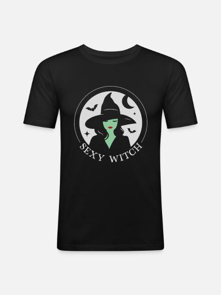 Sorcière sexy - T-shirt près du corps Homme - noir