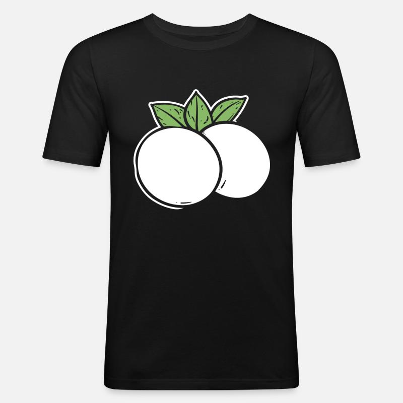 Mozzarella - Herre Slim Fit T-Shirt - sort
