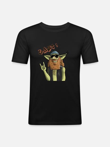 Gast rider - T-shirt près du corps Homme - noir