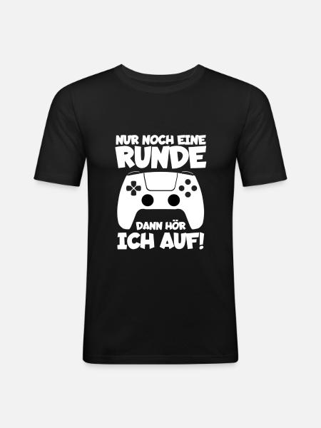 Gamer - Männer Slim Fit T-Shirt - Schwarz