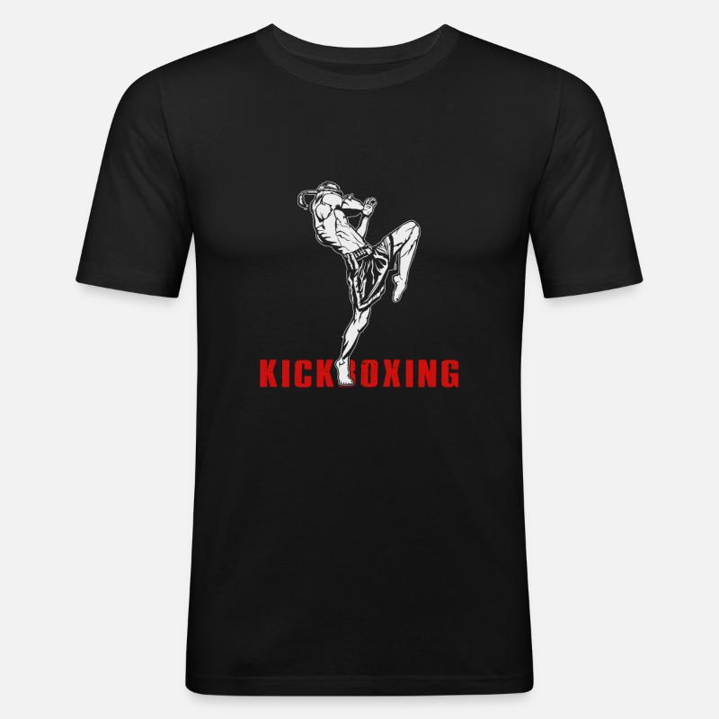 Kickboxer Kickboxen - Männer Slim Fit T-Shirt - Schwarz