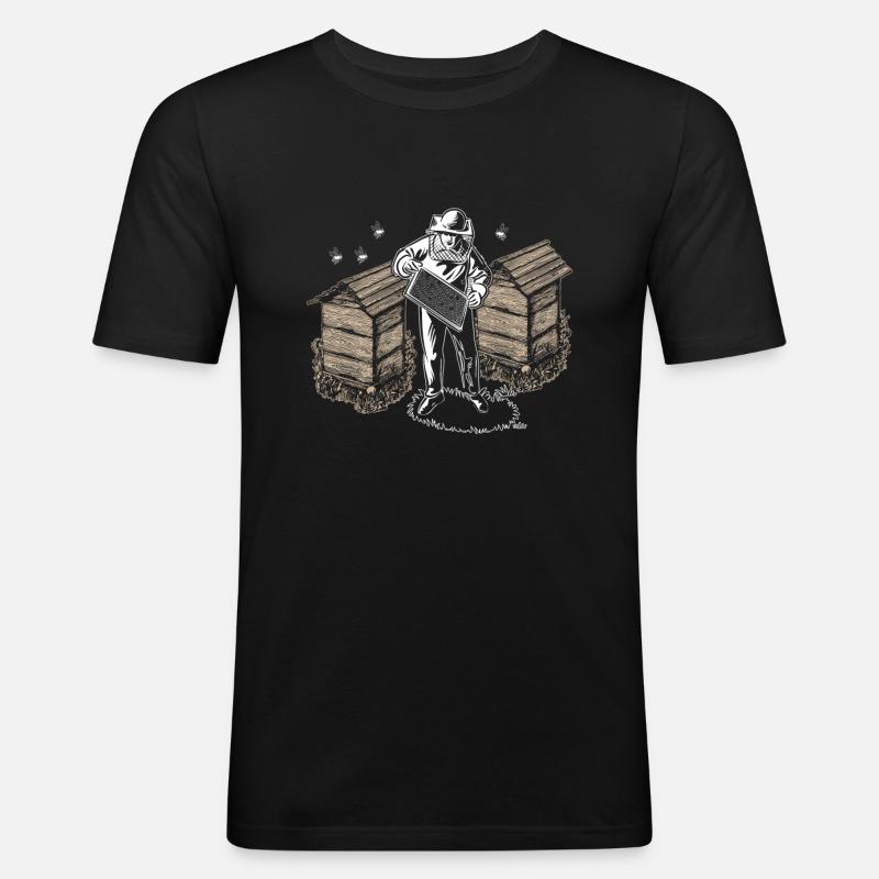 Imker Bienen Flüsterer - Männer Slim Fit T-Shirt - Schwarz
