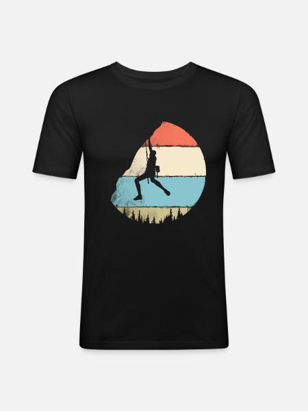 Millésime d'escalade - T-shirt près du corps Homme - noir