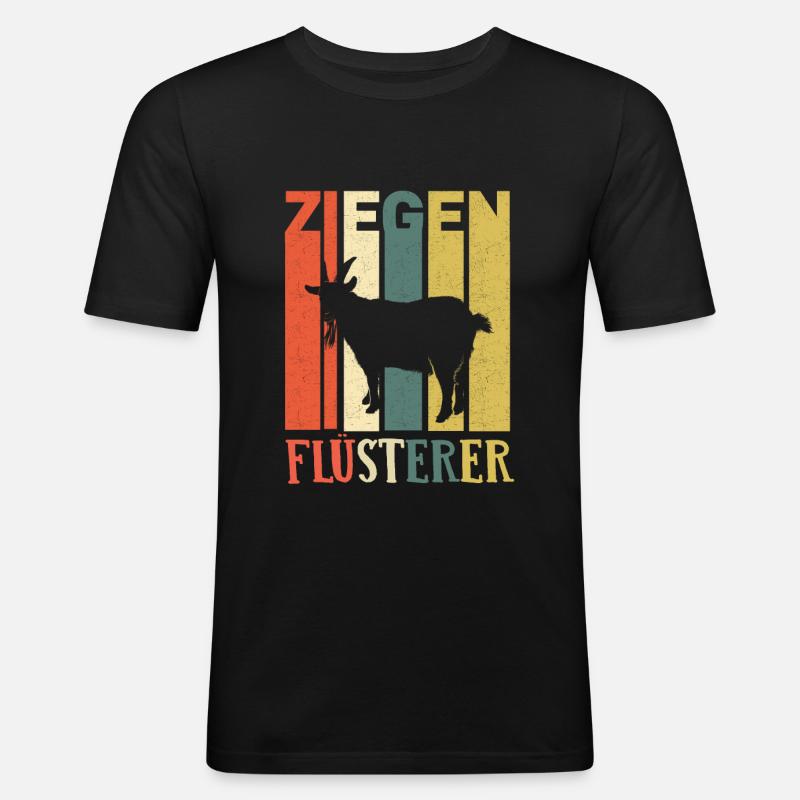 Ziegen Flüsterer - Männer Slim Fit T-Shirt - Schwarz