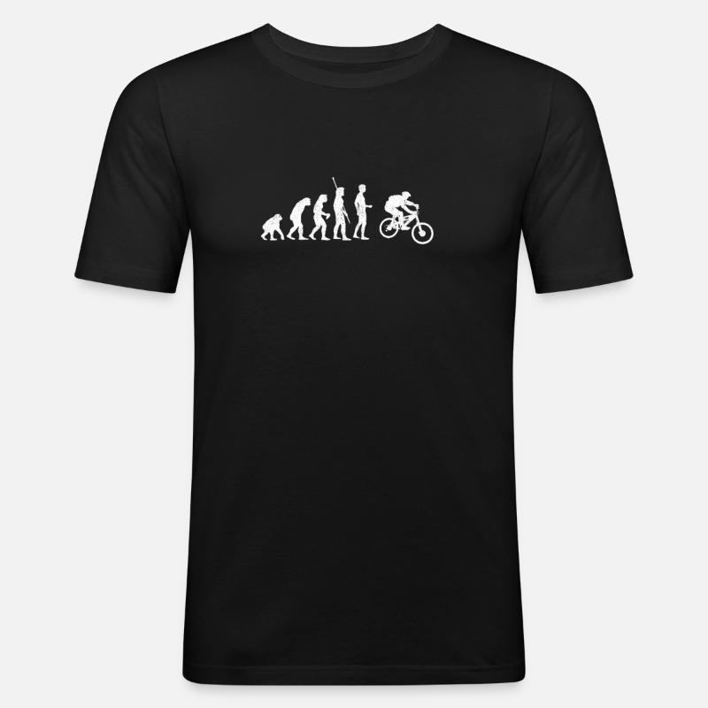Bicycle evolution cyclist - Men's Slim Fit T-Shirt - black