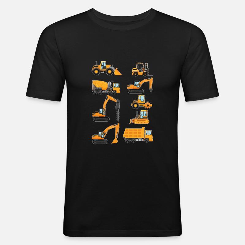 Bagger Baggerfahrer - Männer Slim Fit T-Shirt - Schwarz