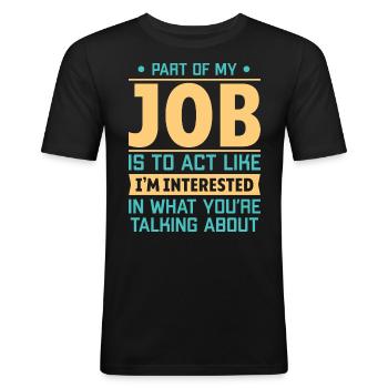 Drôle de chemise de barman - Cadeau pour un mixologue - T-shirt près du corps Homme - noir - Devant - Nik (191cm)