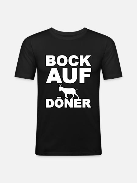 Bock auf Döner - Männer Slim Fit T-Shirt - Schwarz