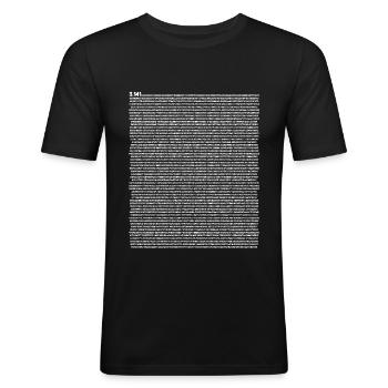 5000 Stellen von Pi - Männer Slim Fit T-Shirt - Schwarz - Vorne - Nik (191cm)
