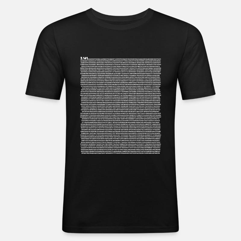 5000 Stellen von Pi - Männer Slim Fit T-Shirt - Schwarz