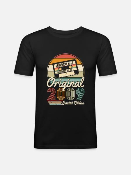 MANUFACTURED IN 2009 - Men's Slim Fit T-Shirt - black