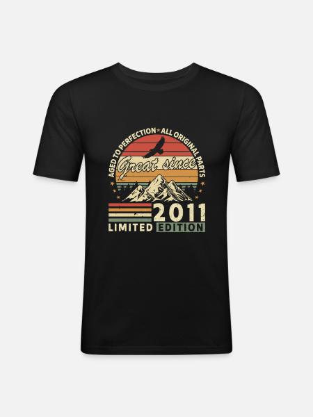 2011 - Born in 2011 - Men's Slim Fit T-Shirt - black