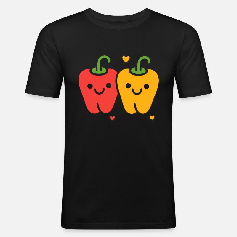 Pfeffer - Männer Slim Fit T-Shirt - Schwarz