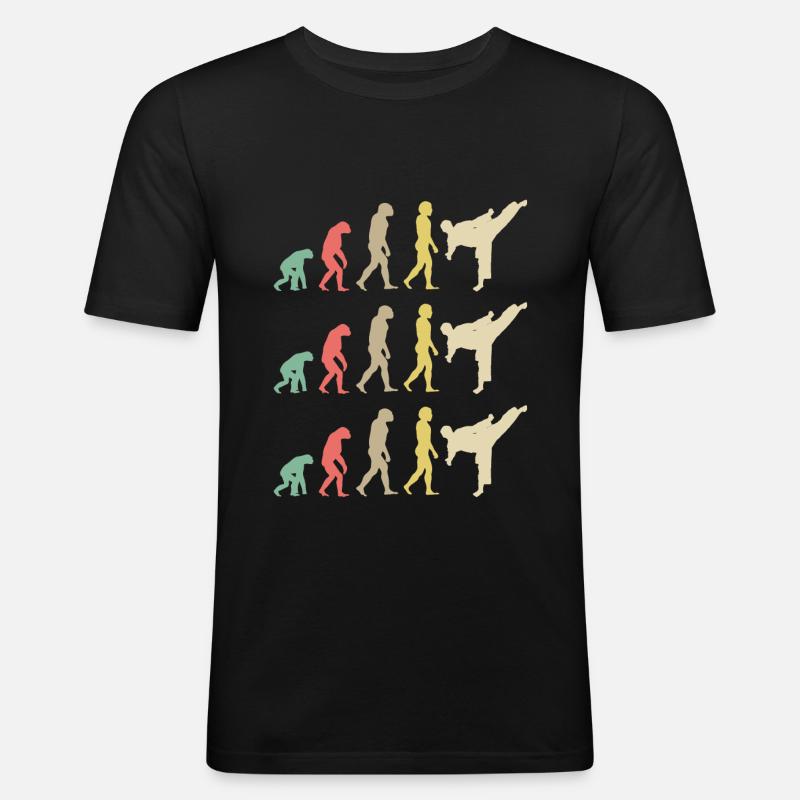 Karate Evolution - Taekwondo - Men's Slim Fit T-Shirt - black
