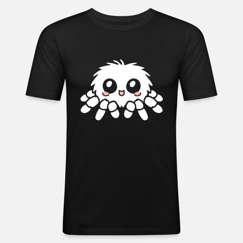Spinne - Männer Slim Fit T-Shirt - Schwarz