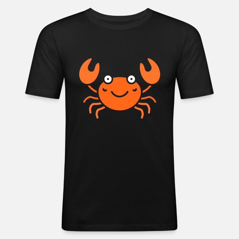 Krebs - Männer Slim Fit T-Shirt - Schwarz