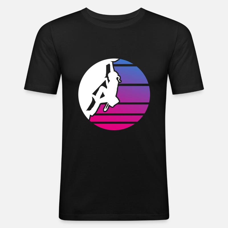 Klettern Kind Mädchen Bouldern - Männer Slim Fit T-Shirt - Schwarz