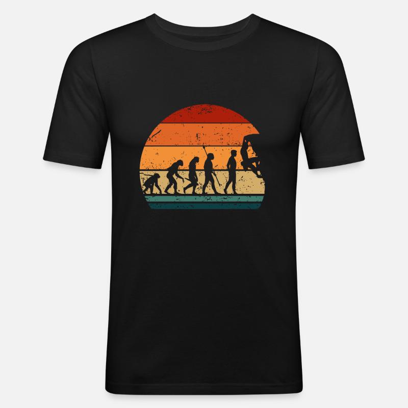 Klettern Evolution Climbing Bouldern - Männer Slim Fit T-Shirt - Schwarz