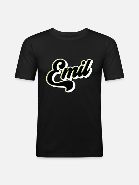 Emil | Couleurs changeantes - T-shirt près du corps Homme - noir