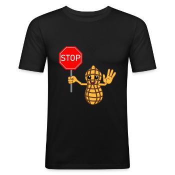 Allergy Allergic Nut Nuts Allergic Gift - Men's Slim Fit T-Shirt - black - Front - Nik (191cm)
