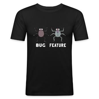 Programmierung Informatik Entwickler Geschenk - Männer Slim Fit T-Shirt - Schwarz - Vorne - Nik (191cm)