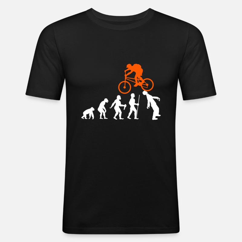 Vélo vtt évolution cyclisme - T-shirt près du corps Homme - noir