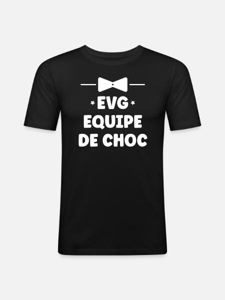 evg équipe de choc - T-shirt près du corps Homme - noir