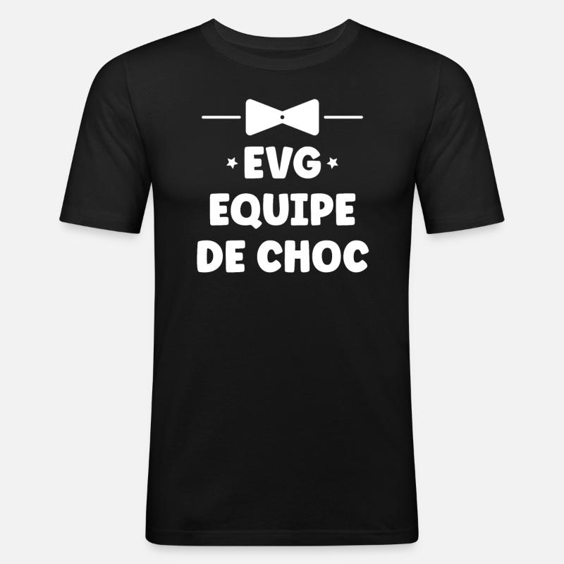evg équipe de choc - T-shirt près du corps Homme - noir
