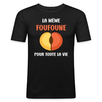 Foufoune - T-shirt près du corps Homme - noir - Devant - Nik (191cm)