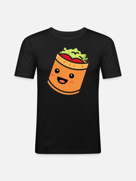 Love Small Burrito - Men's Slim Fit T-Shirt - black